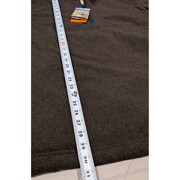 NEW Orvis 1/4 Zip 2XL Men's Pullover Sherpa Fleece Lined XXL Sweater Brown NWT - Picture 8 of 9